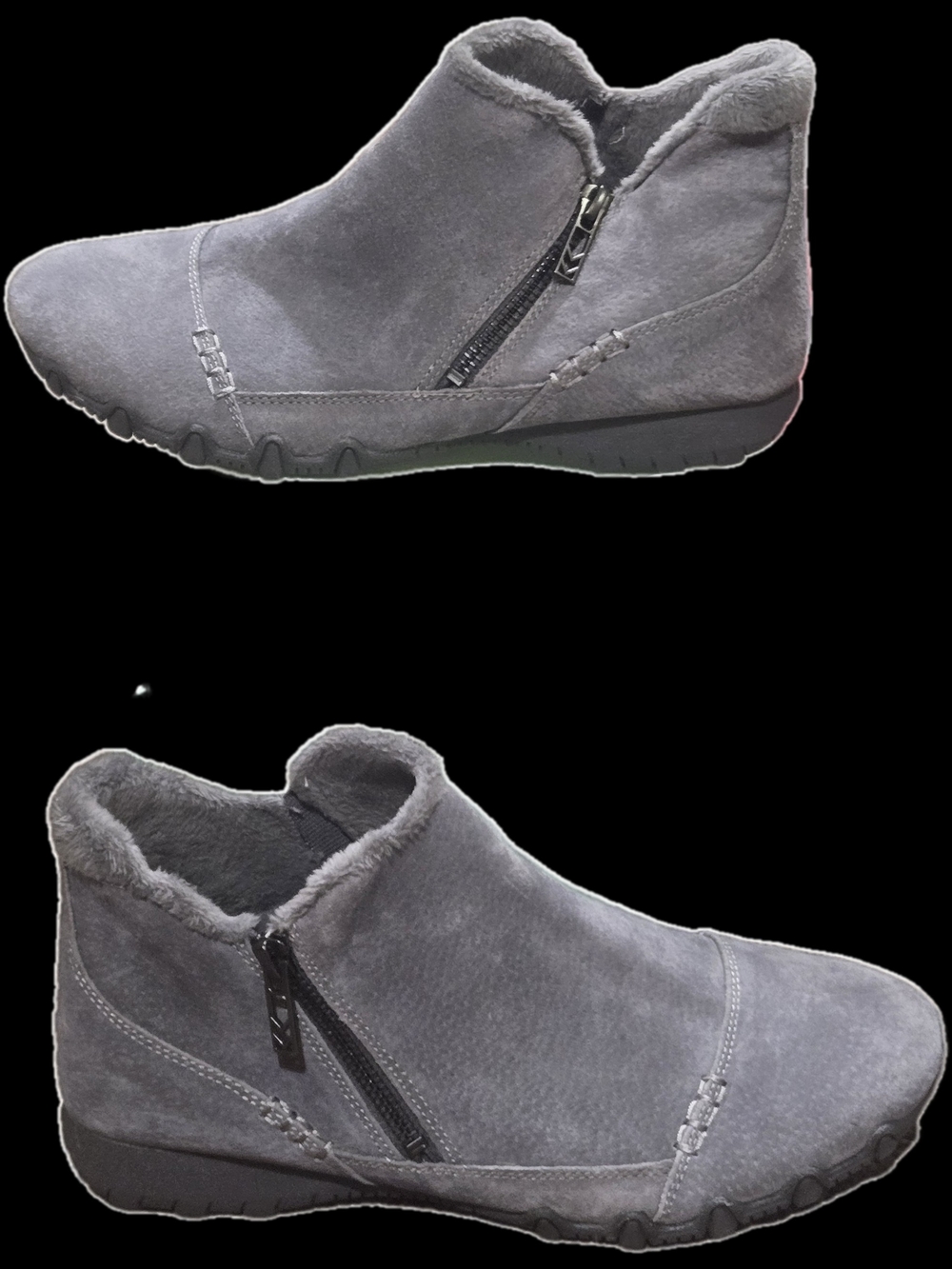 NWOT 8.5 Women's Skechers Relaxed Fit Suede Biker Ankle Boots